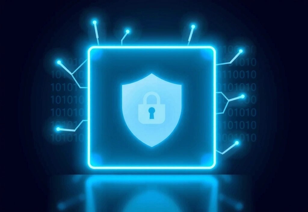 Illustration einer digitalen Mauer für den Datenschutz