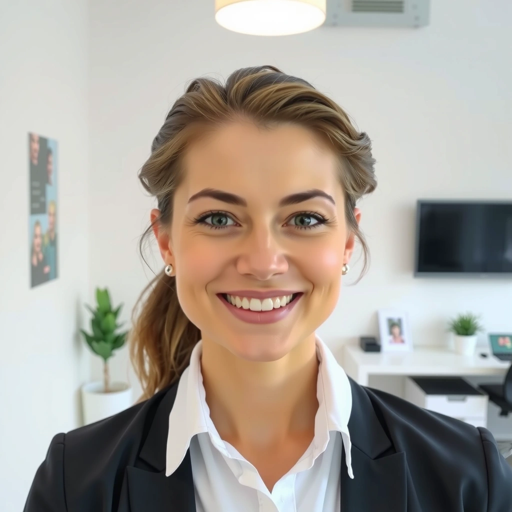 Portrait of a friendly, professional nutritionist, Dr. Anna Meier